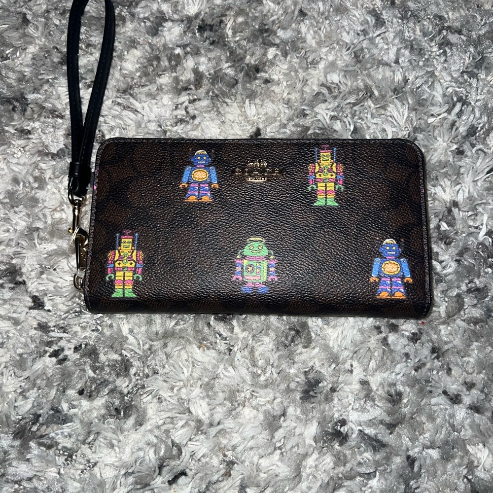 Coach cosmic long wallet with strap. - Picture 2 of 10